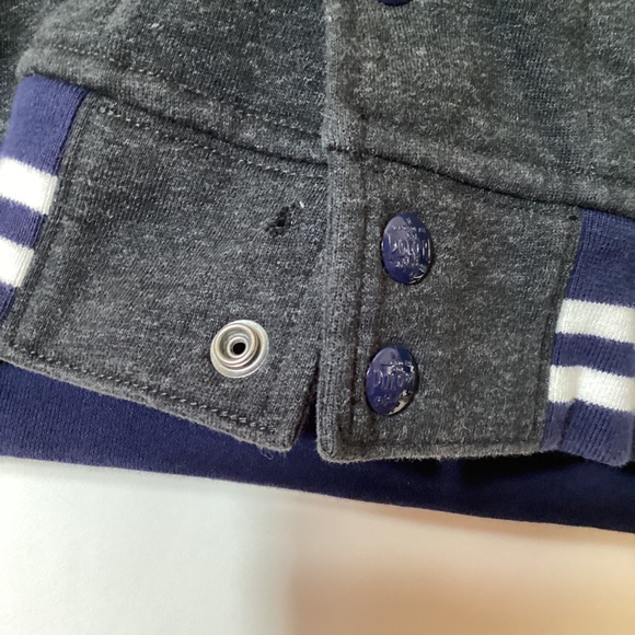 Polo Ralph Lauren Fleece Hooded Baseball Varsity Jacket Grey  Mens  size M - Picture 5 of 9